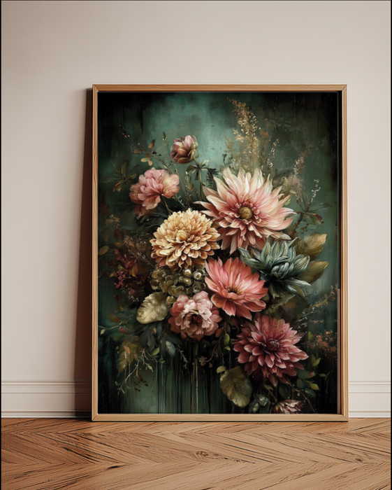 Dahlien | Fine Art Kunstdruck | Leinwand