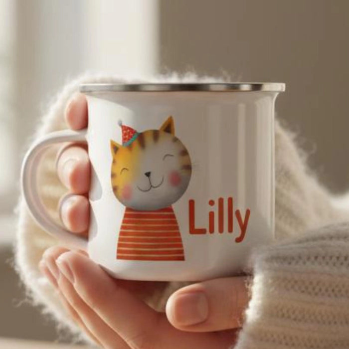 Emaille Becher | Tiere vom Ammersee | Katze