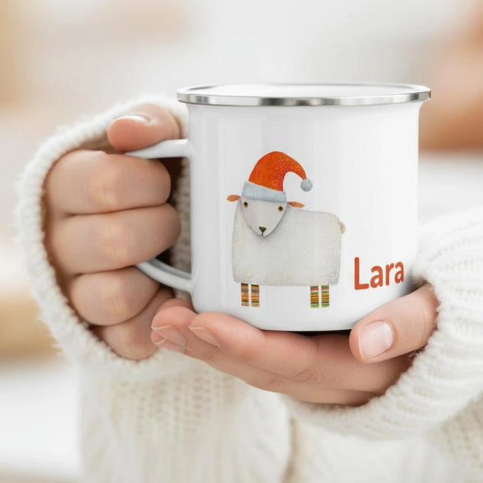 Emaille Becher | Tiere vom Ammersee Schaf