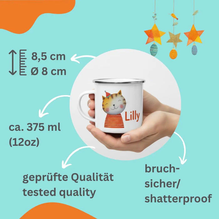 Emaille Becher | Tiere vom Ammersee | Eichhörnchen